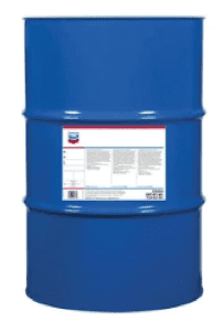A blue barrel of oil with the label " chevron ".