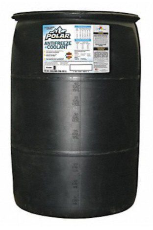 A black barrel with a label on it